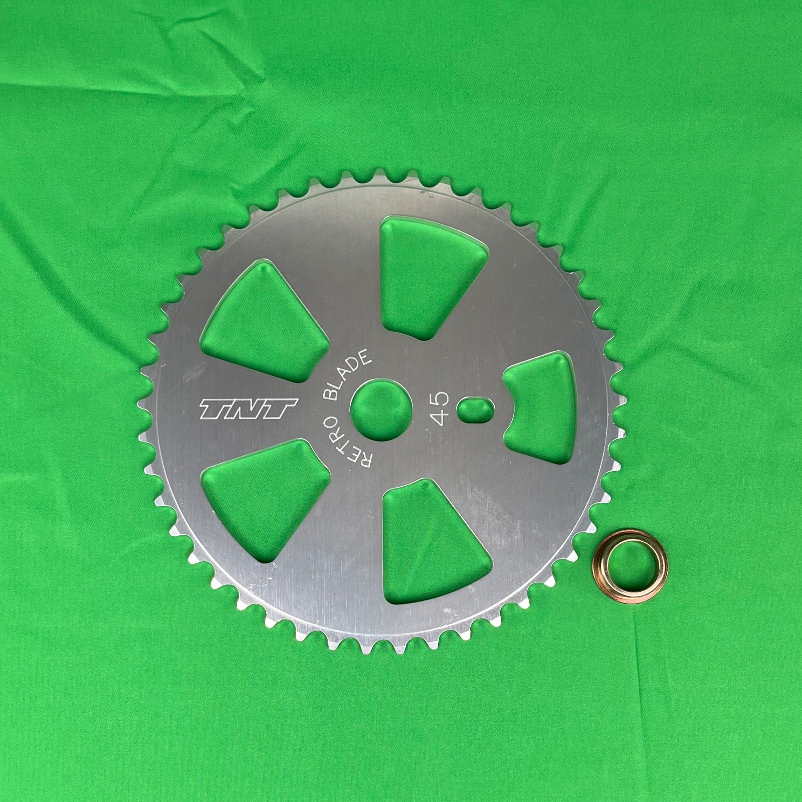 TNT Bicycles 45 Tooth Retro Blade Sprocket Silver