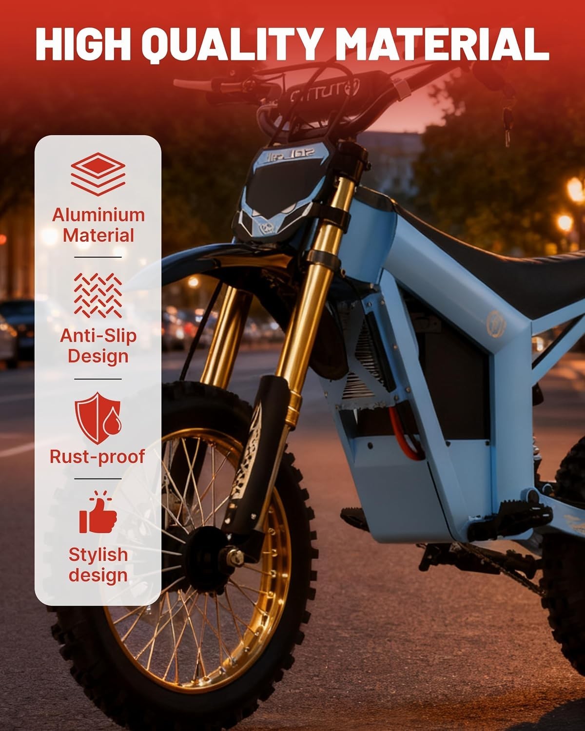 Dirt Bike Foot Pegs for Tuttio Soleil01, Aluminum E-bike Pedals for Coleman M…
