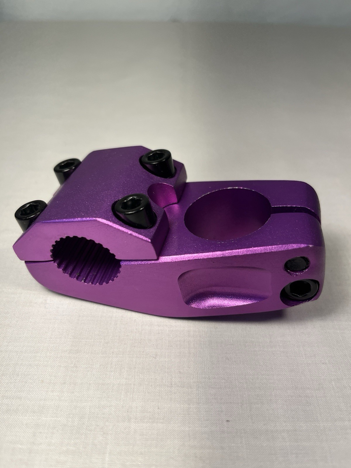 Purple Anodized BMX Top Load Stem —Aluminum, Black Hardware, Excellent Condition