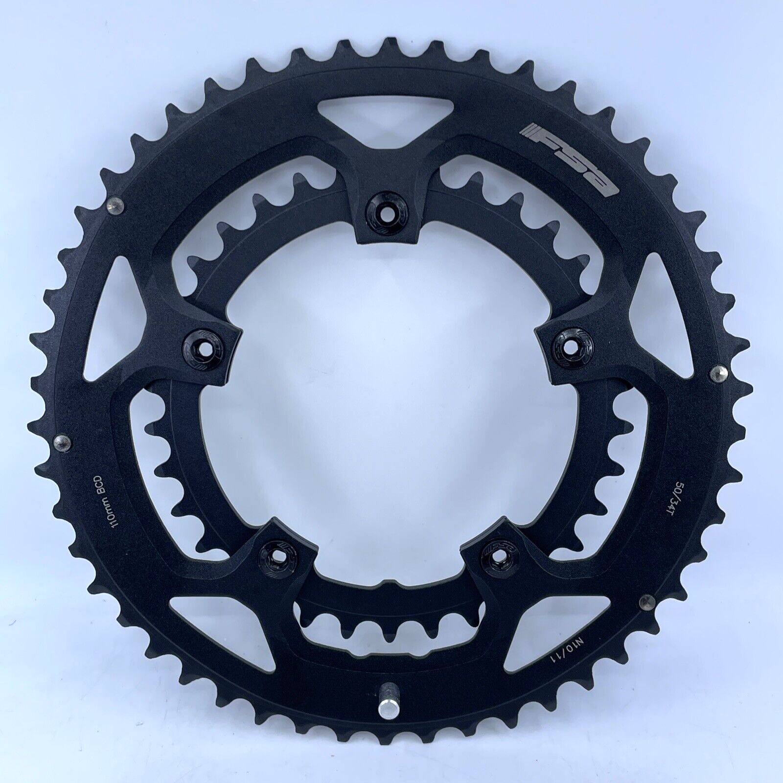 FSA Pro Road 50 & 34 Compact 5-Arm 110mm 10/11-Speed Alloy Chainring Set
