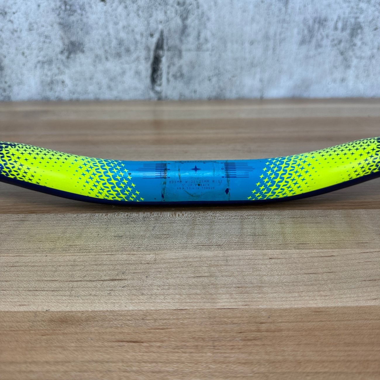 Troy Lee Decendant 780mm 25mm Rise Blue MTB Bike Flat Handlebar 348g