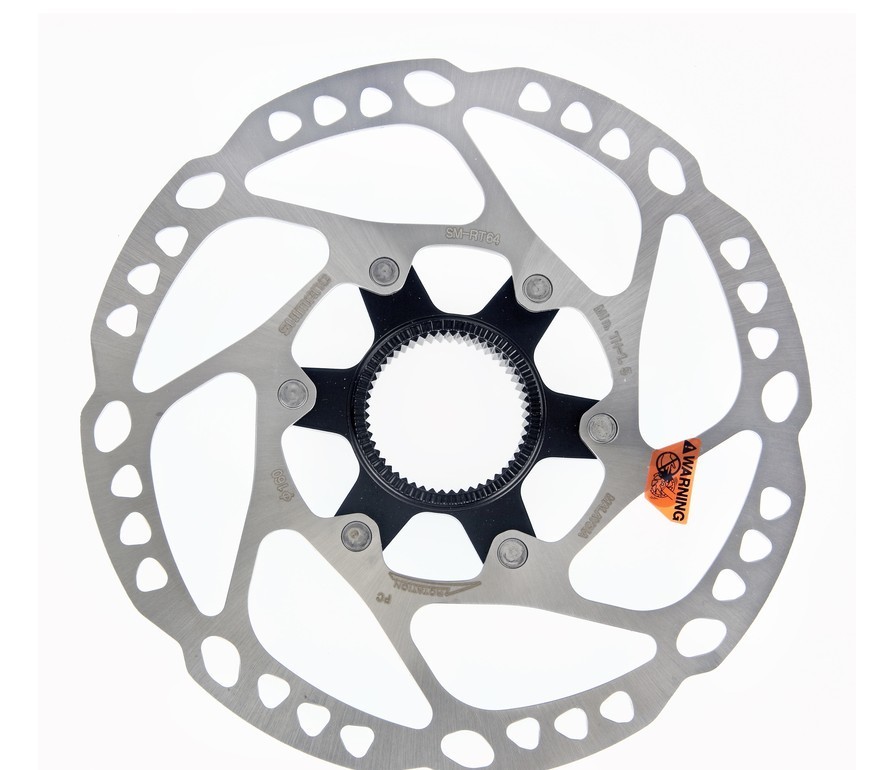 ROTOR FOR DISC BRAKE, SM-RT64, DEORE, S 160MM, W/LOCK RING (External Spline Type
