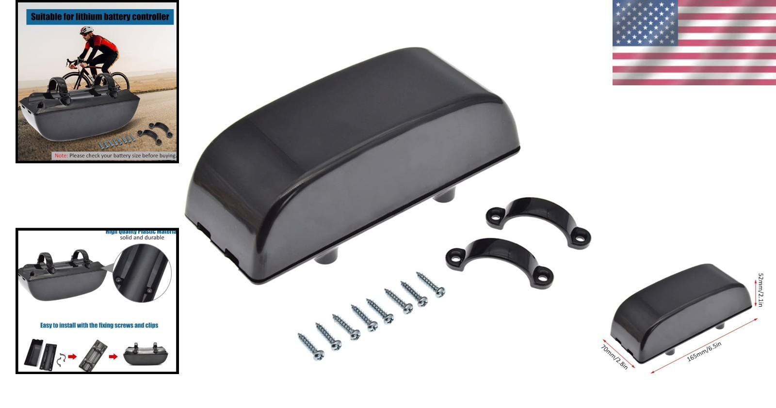 Compact Plastic Ebike Controller Case with Mounting Screws – Easy Installation