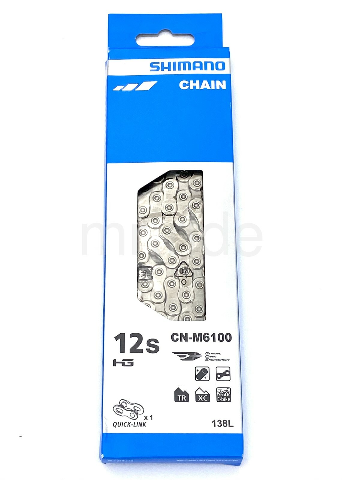 Shimano DEORE CN-M6100 MTB Bike E-Bike Chain, HG 12-Speed W/Quick link 138Link