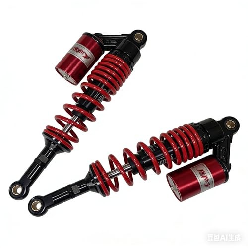 Red Black 7mm Spring Universal Motorcycle Air Shock Absorber 360mm 14.17″