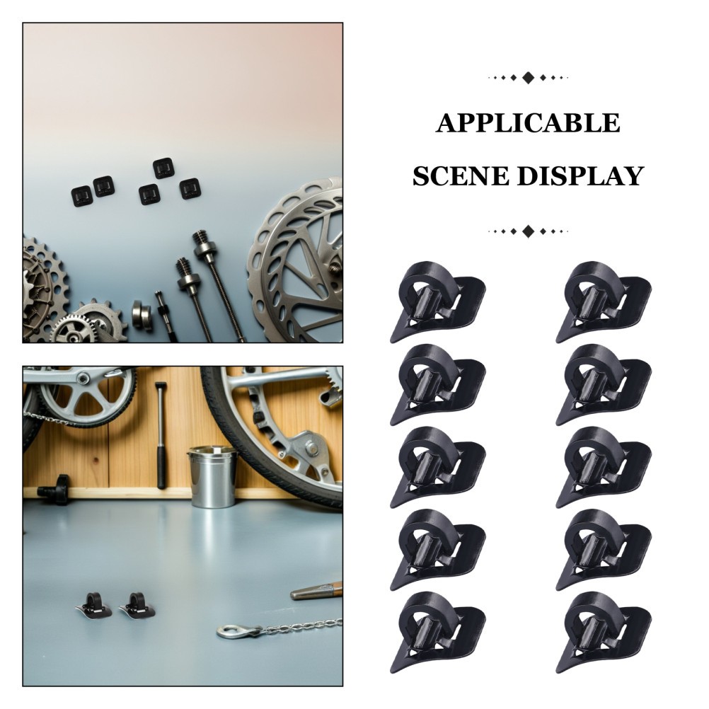 16Pcs Durable Bike Cable Clips Aluminum Alloy and Plastic Brake Line Clamps