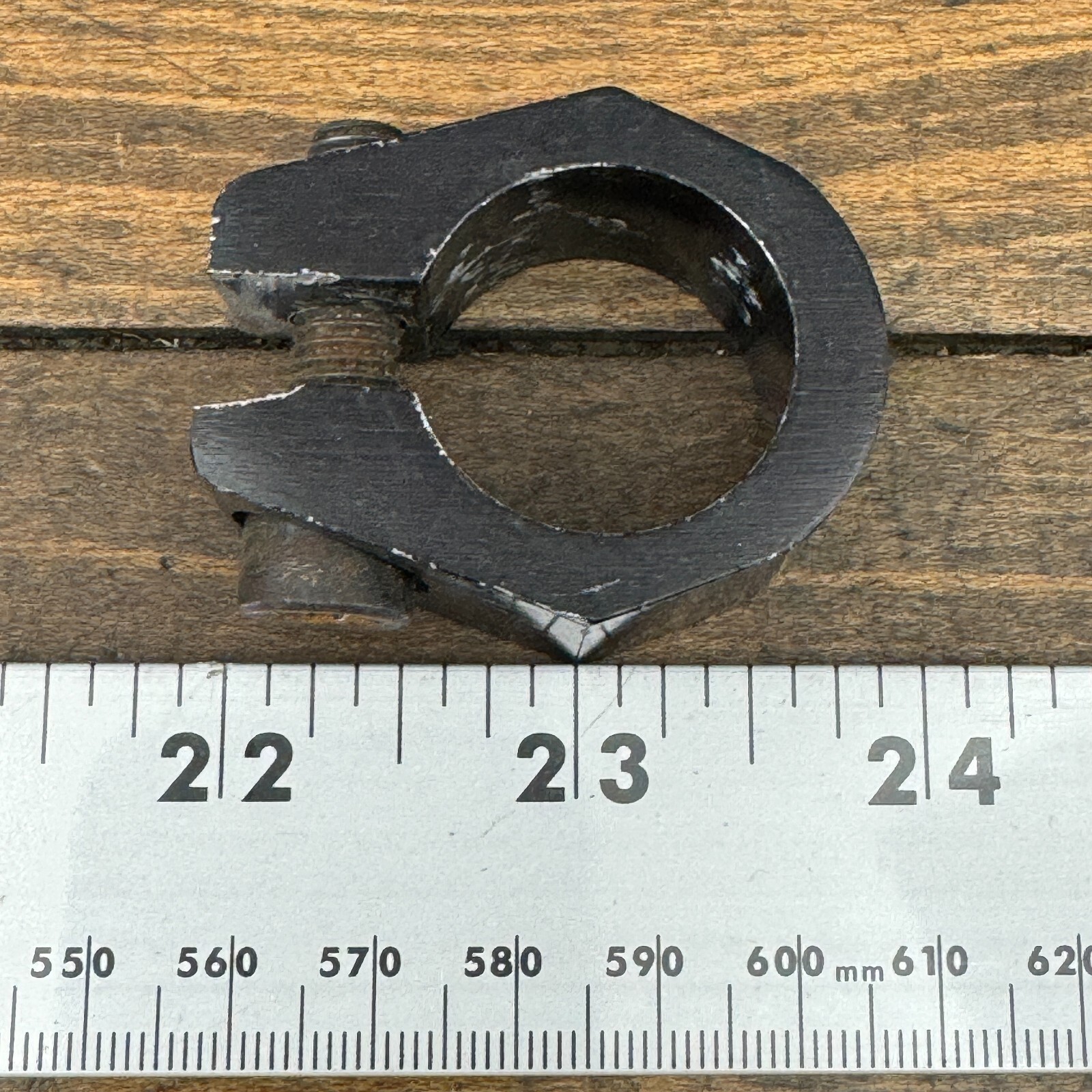 Tuf Neck Seatpost Clamp Old School BMX OG 1980s USA Black 25.4 Tuff Alloy A001