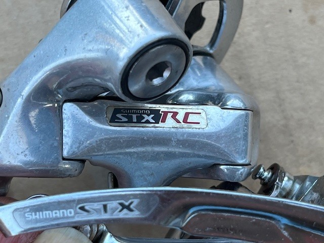 Shimano front & back SLX derailleurs, vintage mountain bike, triple 8 speed