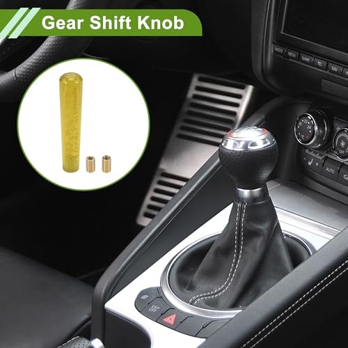 Cylindrical Crystal Shift Knob—Universal Gear Shifter—20cm Yellow—Aluminum