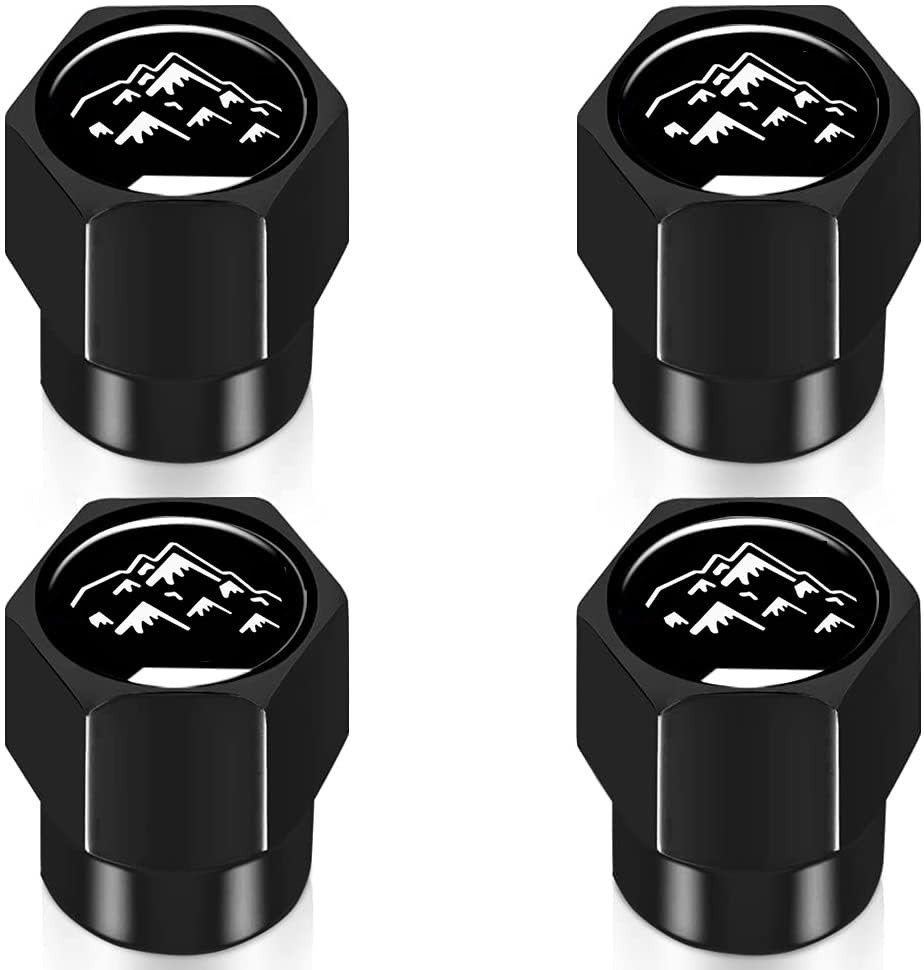 4Pcs Metal Aluminum Alloy Car Tire Valve Stem Caps Cover Mountain sport