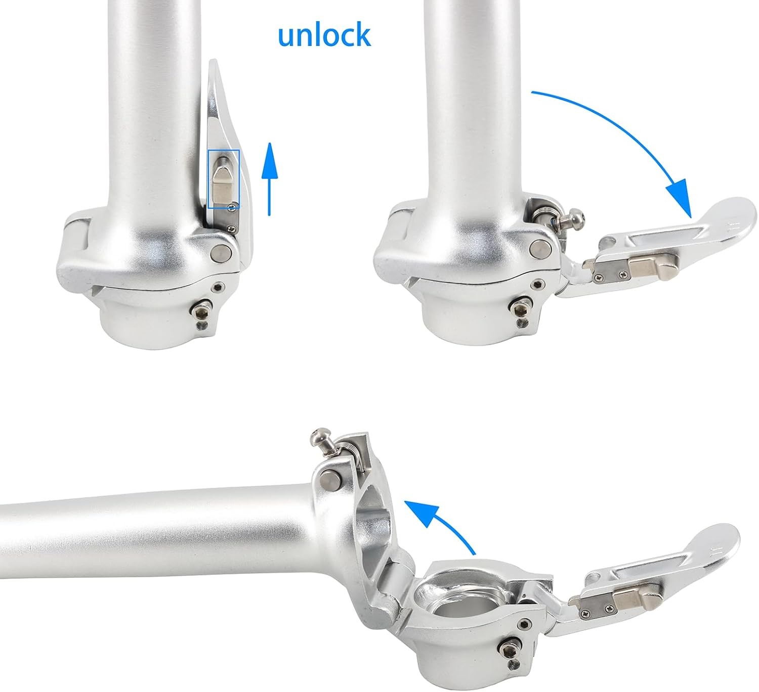 Folding Bike Stem Aluminium Retractable Stem for Folding Bicycle Folding E