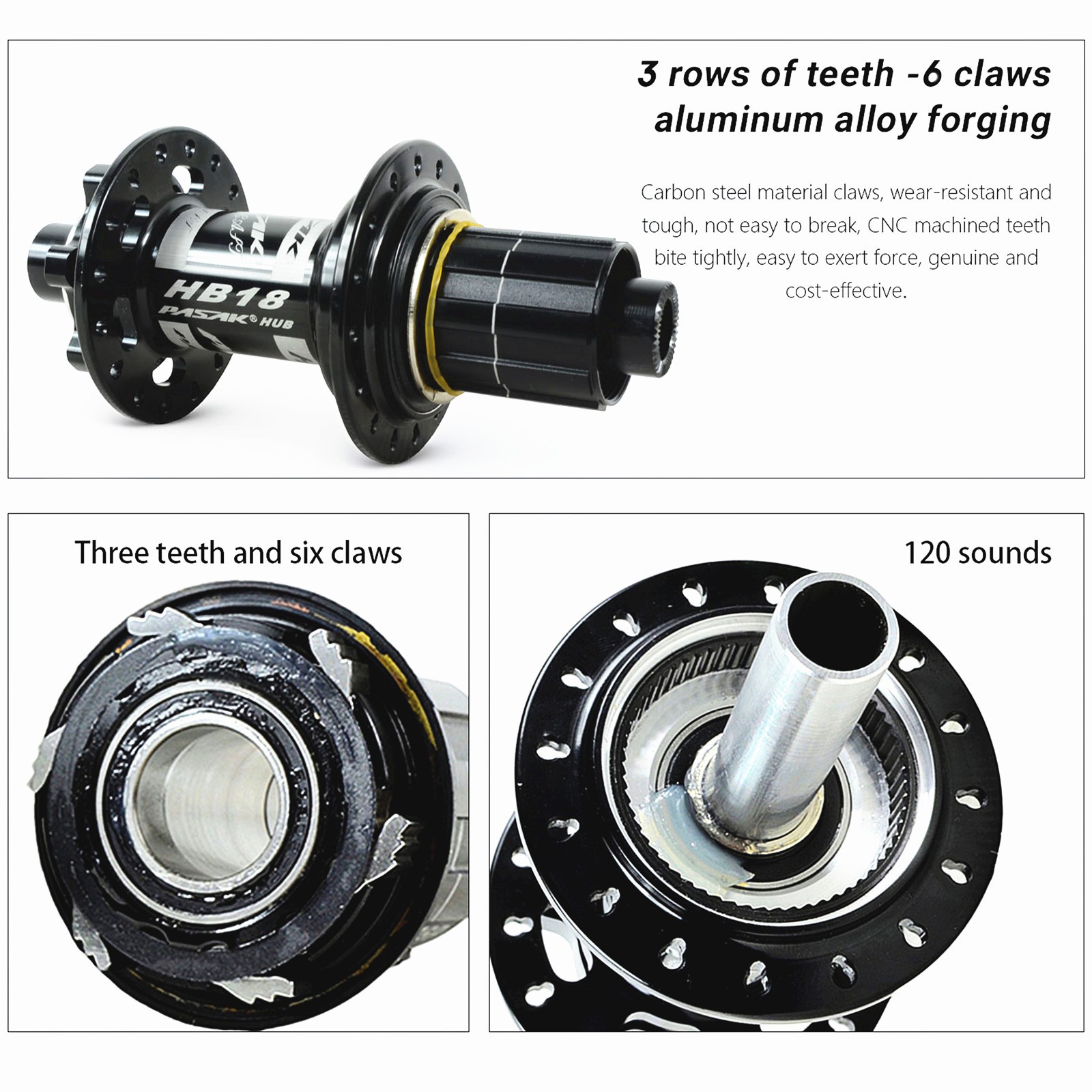 Aluminium Boost MTB Hub 32H 6 Bolt Dics Brake Thru Axle for 8-11S,15×110/12×148