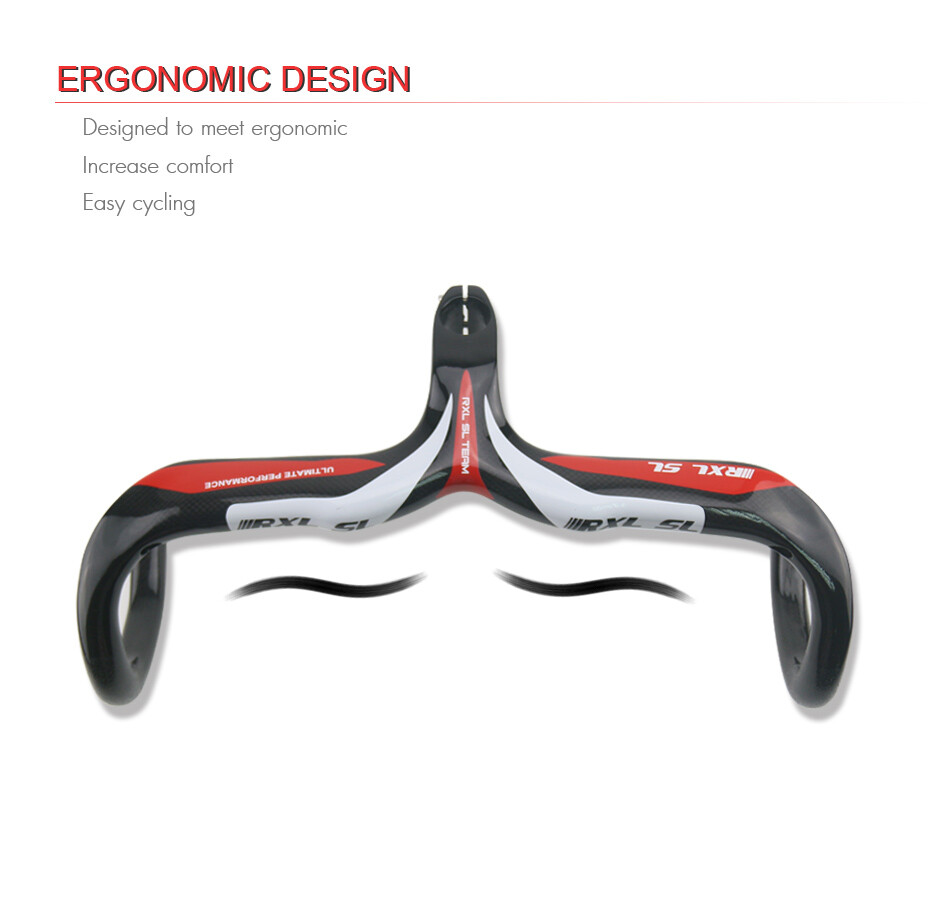 1-1/8″ Carbon Bicycle Integrated Handlebar Racing Drop Handle Bars 400/420/440mm