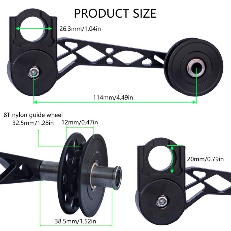 1PC Rear Guide Chain Tensioner 5/6/7 Speed Bicycles Adjuster Converter Guide