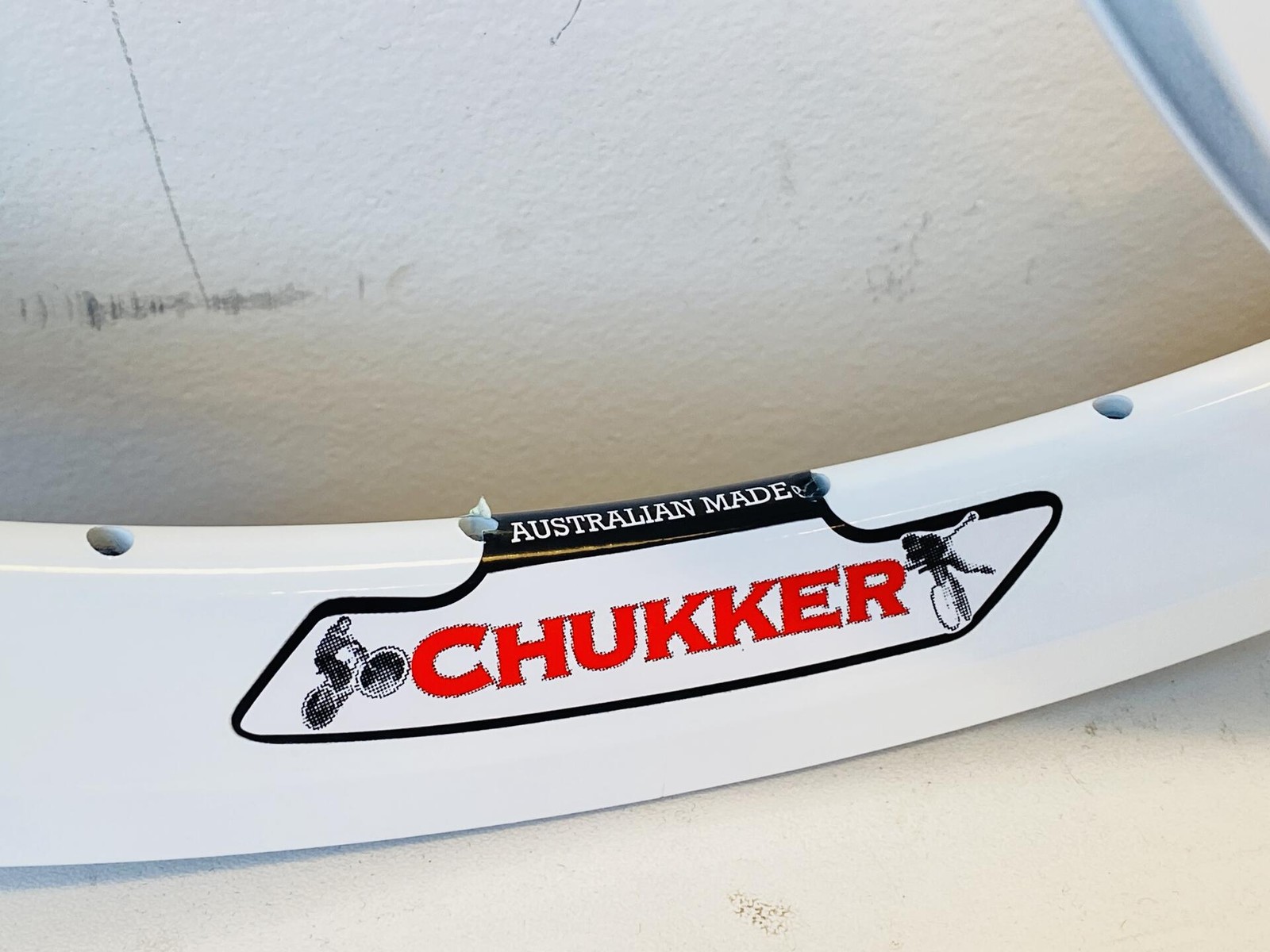 Velocity Chukker 700c Rim Set 48h White NMSW – Made in Australia