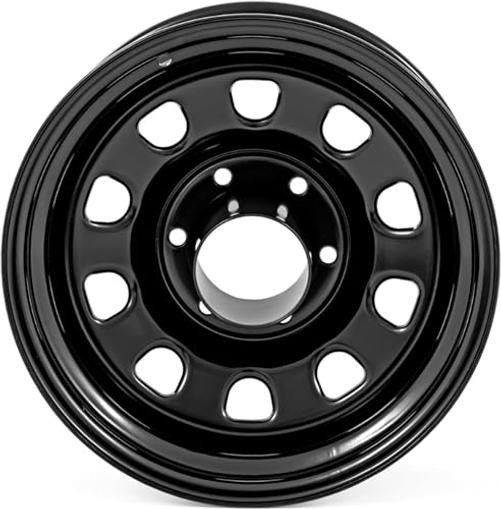 Black Steel Wheel – 15×8, 5×5.5 Bolt Pattern, 19mm Offset, 4.25 Bore, Heavy