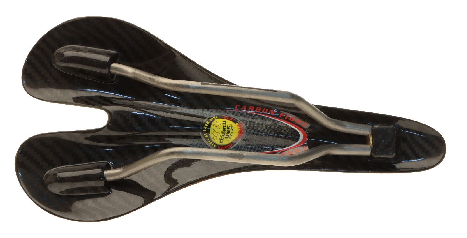 Selle San Marco Aspide Saddle Carbon Fiber Body Titanium Rail Silver NIB NOS NEW