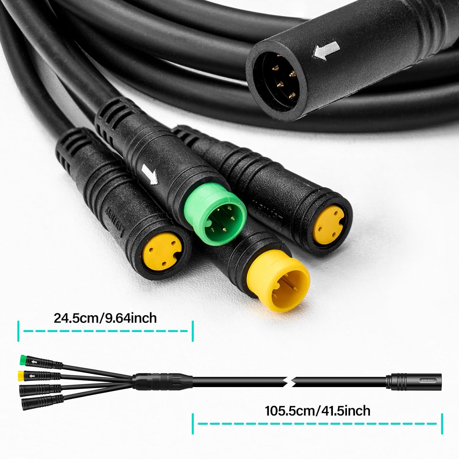 1T4 Cable Ebike Wiring Harness for BAFANG BBS01B BBS02B BBS HD Mid Drive Motor U