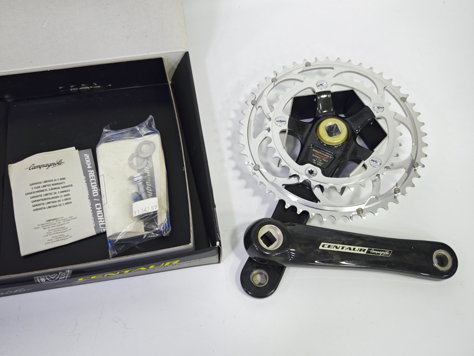Campagnolo Centaur Carbon Crankset 10 Speed Square Taper Compact (CT) FC5-CE