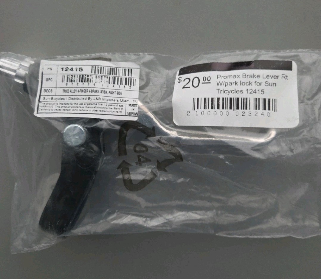 Promax Brake Lever Right w/ Park Lock for Sun Tricycles 12415