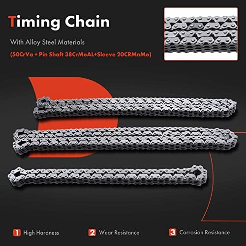 19PCS Engine Timing Chain Kit W/Tensioner & More – DOHC 6Cyl 3.3L 3.5L 3.8L