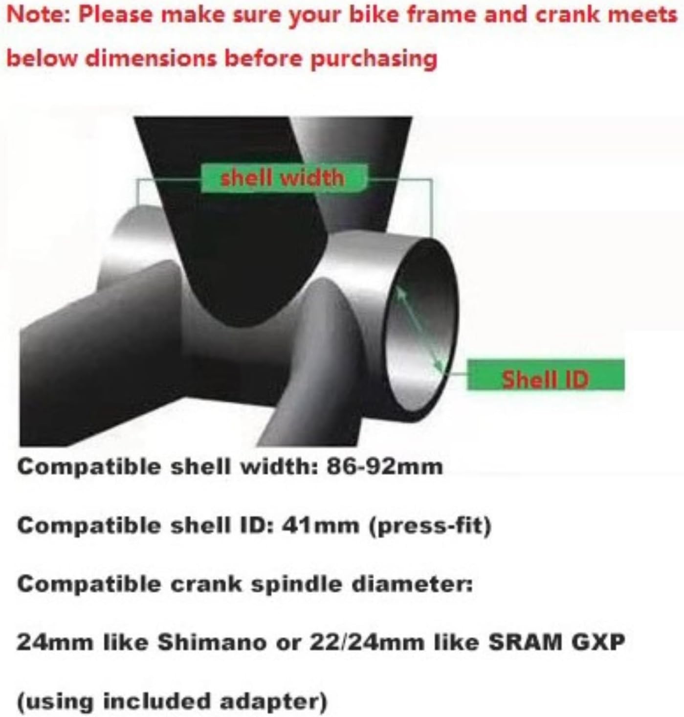 BB90 / BB92 Press Fit Ceramic Bearing BB Bottom Bracket for 24mm Shimano or 2…