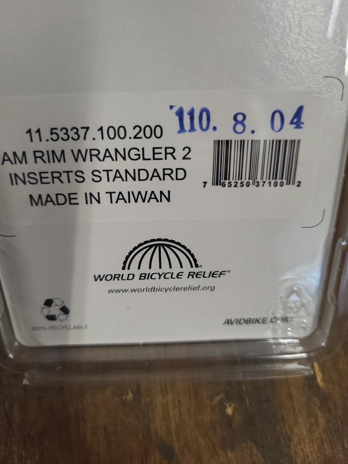 Avid Rim Wrangler 2 Inserts Standard Compound Brake Pad