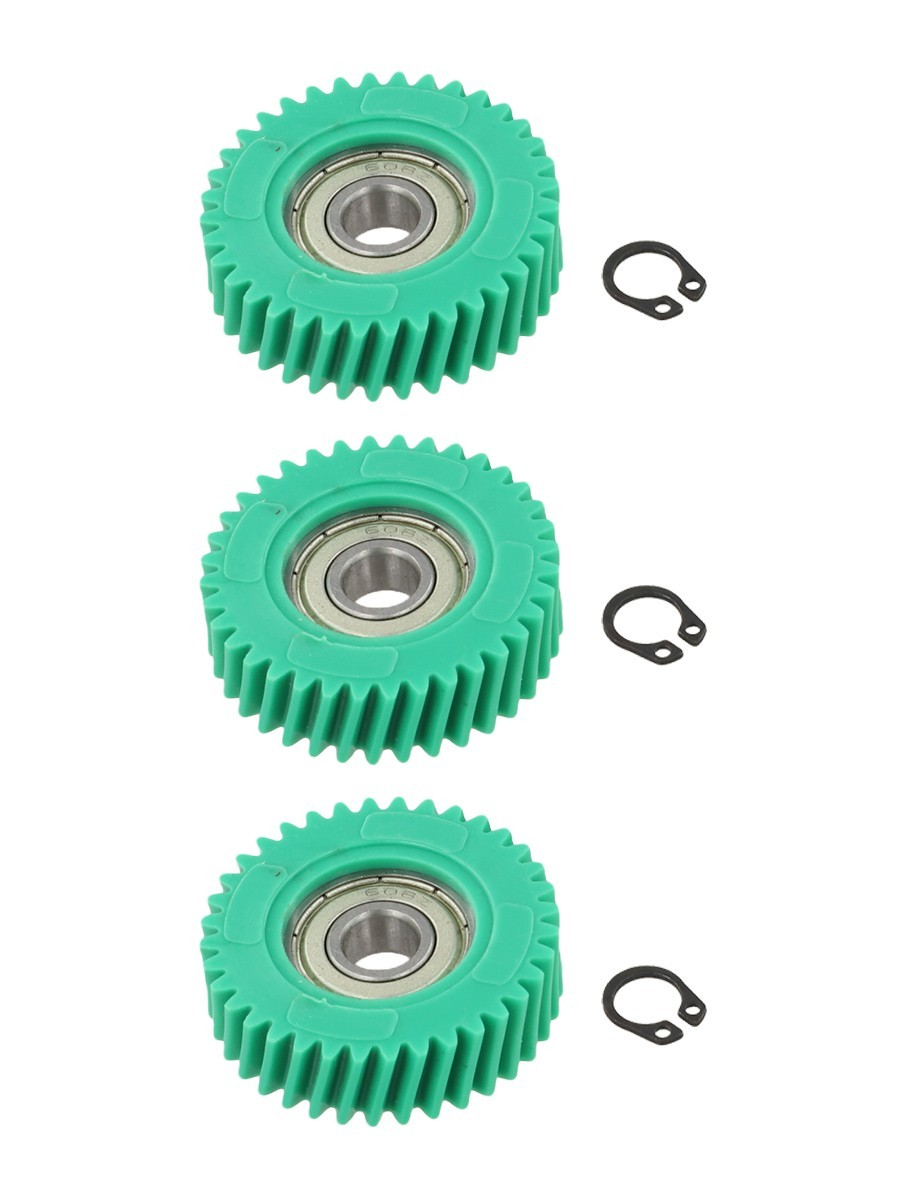 36T Nylon Skew Gears 385mm for Electric Bike Motor 3PCS Set with 608 Bearings