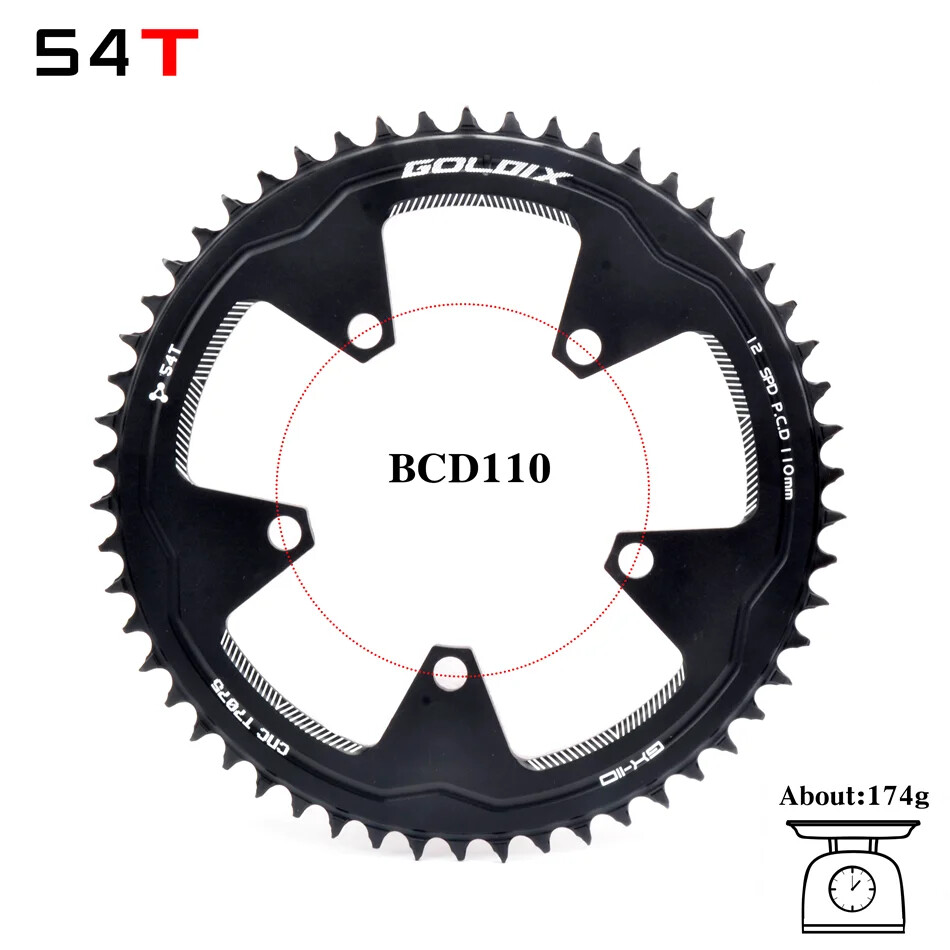 110-5 BCD 110BCD Road Bike Chainring Narrow Wide 38T-58T Bike Chainwheel