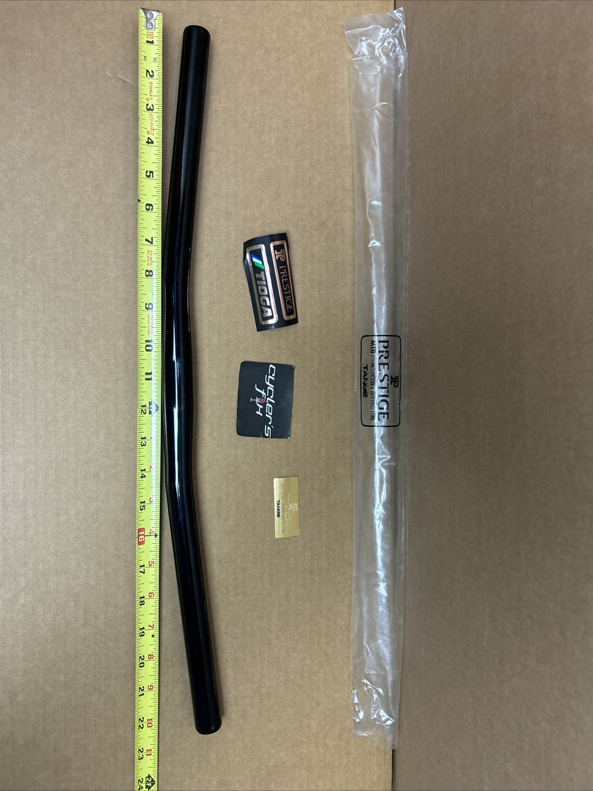 NOS Tange Prestige Tioga Japan 25.4mm CrMo Double Butted Mtb Flat Bar Handlebar
