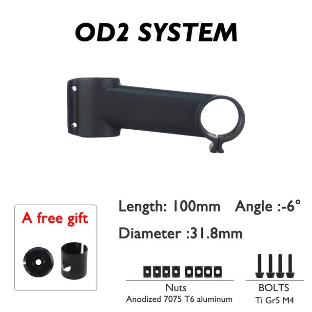 Carbon Bicycle Stem Riser 60-120mm, 6/17 Degree 31.8mm Diameter, Computer Stand