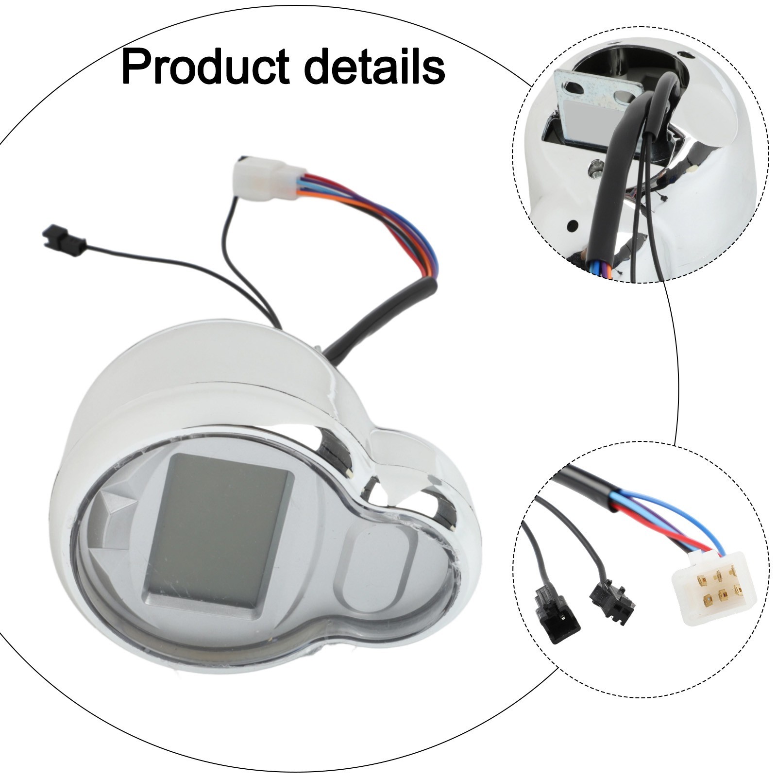 LCD Display Speedometer Screen For Ebike Electric Bike Scooter 48V 72V