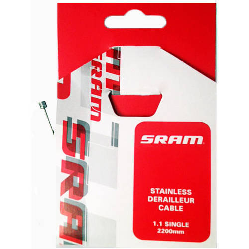 SRAM PIT STOP 1.1mm x 2200mm STAINLESS STEEL DERAILLEUR SHIFTER CABLE WIRE NEW