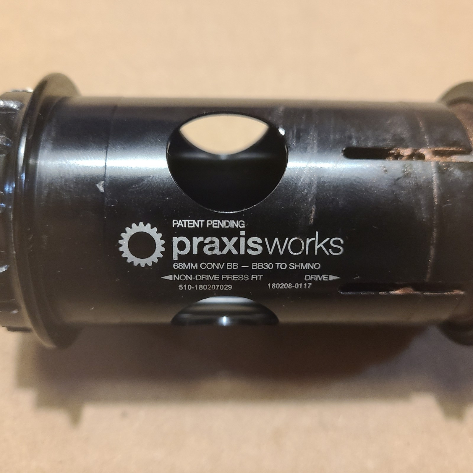 Praxis Works 68mm BB30 to Shimano Conversion Bottom Bracket 24mm Road, Used
