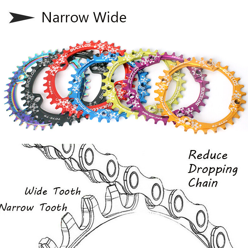 104BCD Bike Chain Ring Narrow Wide Round Oval 30-42T MTB Chainrings Fit Shimano