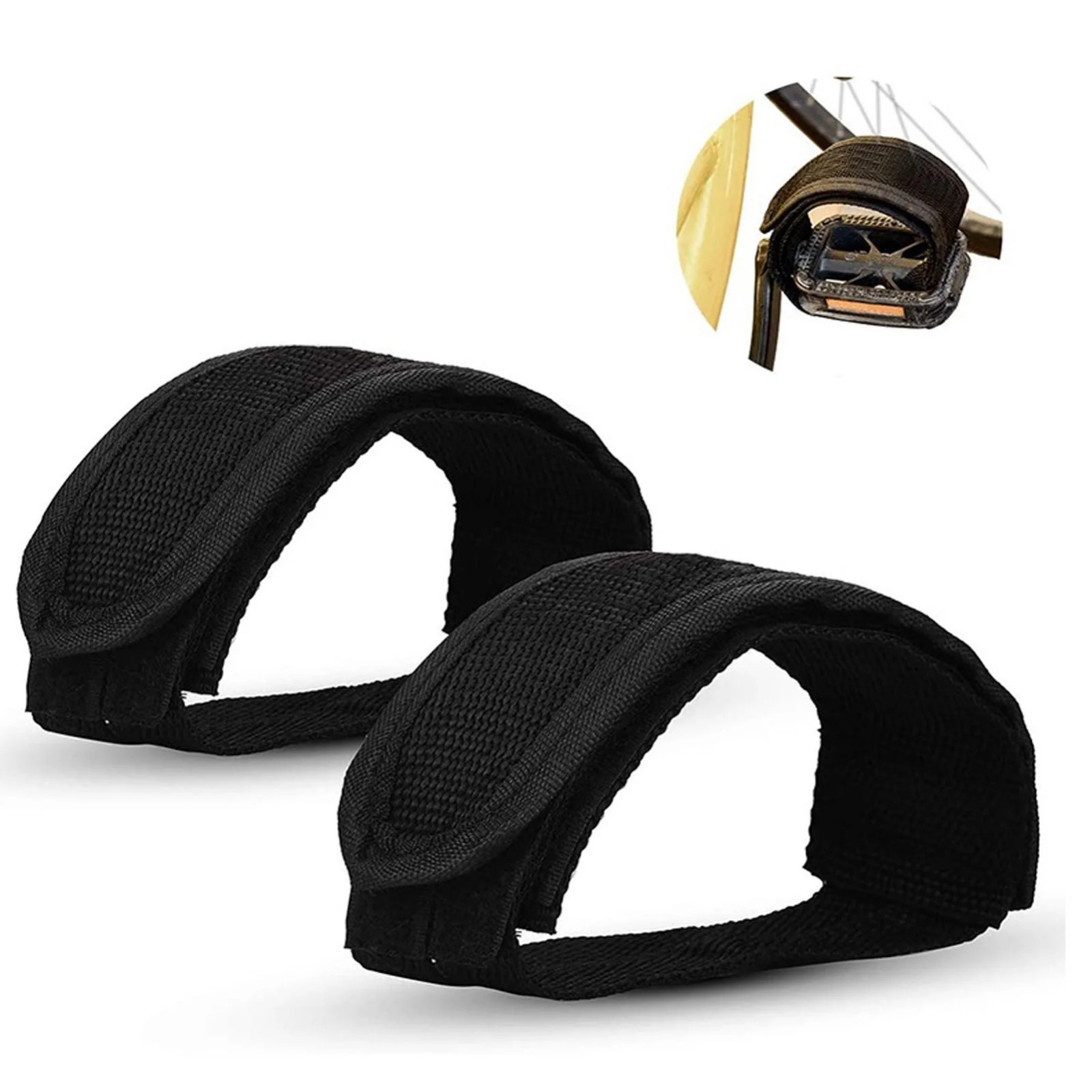 2pcs Bike Cycling Bicycle Soft Fixed Gear Pedal Band Feet Set Pedal Straps