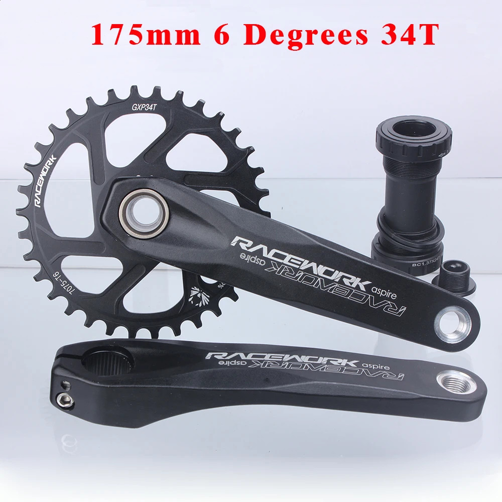 Mountain Bike Crankset 170/175mm Crank Narrow Wide Chainring 32-38T Crankset