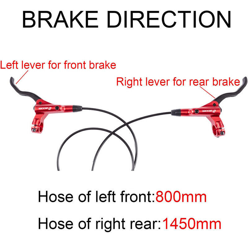 ZOOM HB875 MTB BMX Bike Hydraulic Disc Brake with IS/PM Caliper Front Rear 160mm