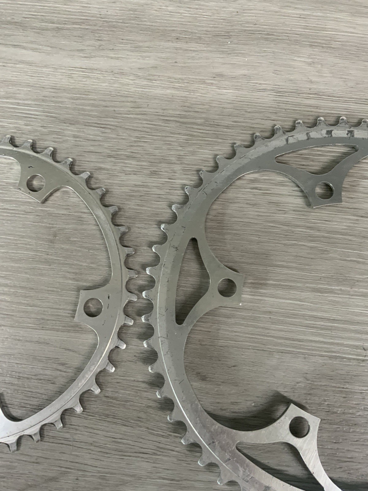 SHIMANO DURA ACE CHAIN RINGS (2) 42-53 TOOTH 130 BCD 6, 7, OR 8 SPEED 7400 BOLTS