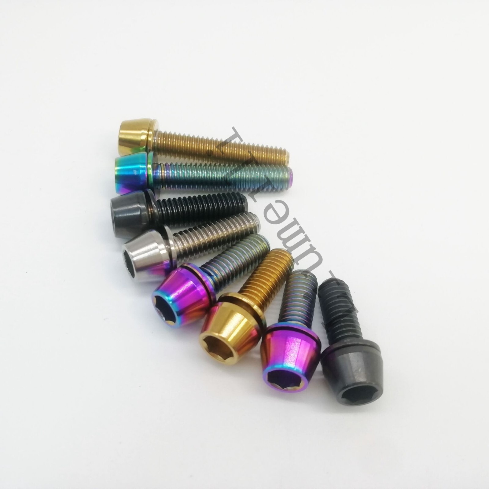 Titanium Ti Bolts Tapered Screws M6x16 18 20 30mm Washers Bicycle Disc Brake