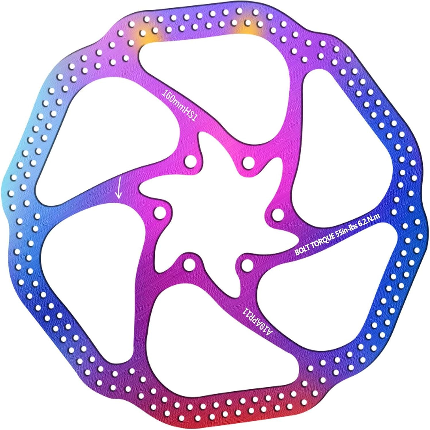 140Mm 160Mm 180Mm 203Mm MTB Disc Brake Rotor with 6 Bolts, Bicycle Brakes Stainl