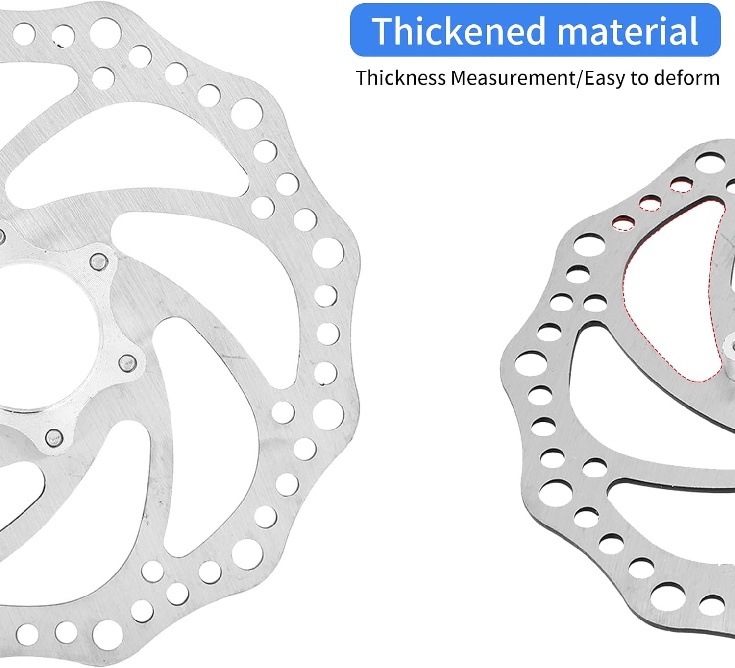 160mm MTB Bicycle Brake Rotor – Stainless Steel Disc with 6-Bolt Hub Adapter