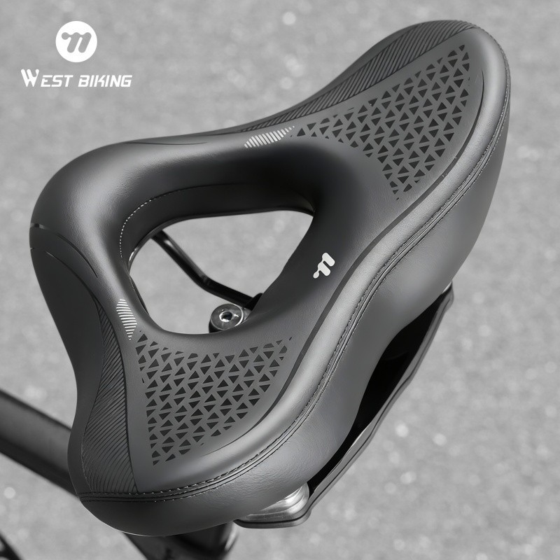 WEST BIKING Bicycle Saddle Shock Absorption Comfort Bike Widen Thicken Cushion