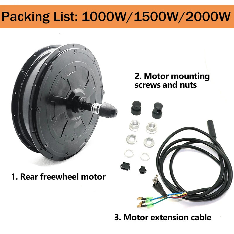 48V 500W -2000W High Speed Ebikes Bruthless Gear Rear Front Powerful Hub Motor