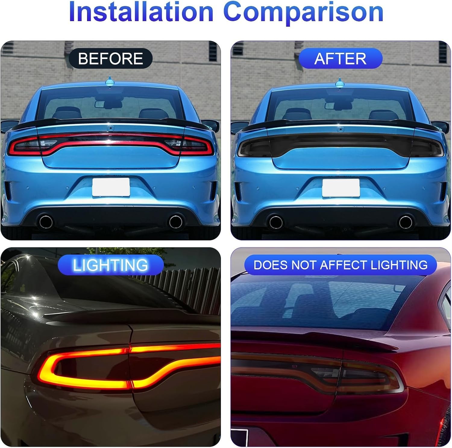 for Charger Tail Light Lamp Covers, Tail Light Cover Smoked Tail Light Guard