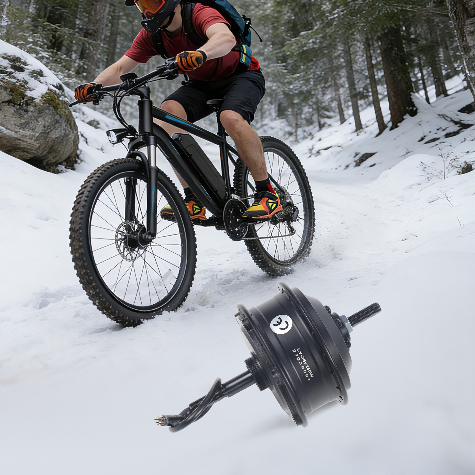 Front Wheel Motor, Electric Bicycle Front Hub Motor Bike Motor 250W 300r/min