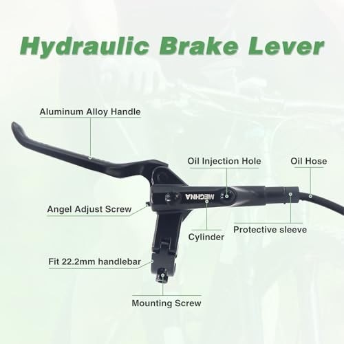 WEEROCK Hydraulic Brake Set Bike Disc Brakes Kit with Left Front Right Rear