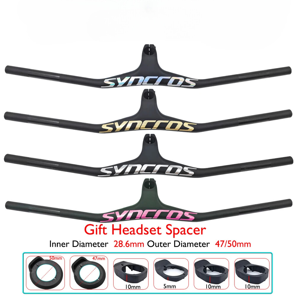 Integrated Cockpit XC MTB Bike Handlebar -17 Degree Full Carbon Width 660-800mm