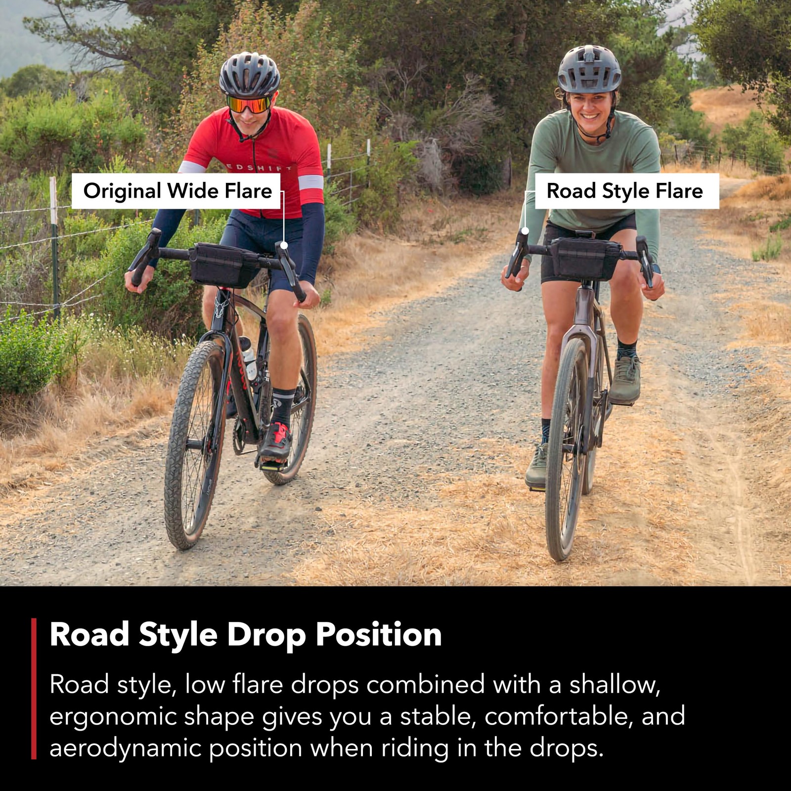 REDSHIFT Kitchen Sink Low Flare Handlebar without Loop for Road, Gravel, Tour…
