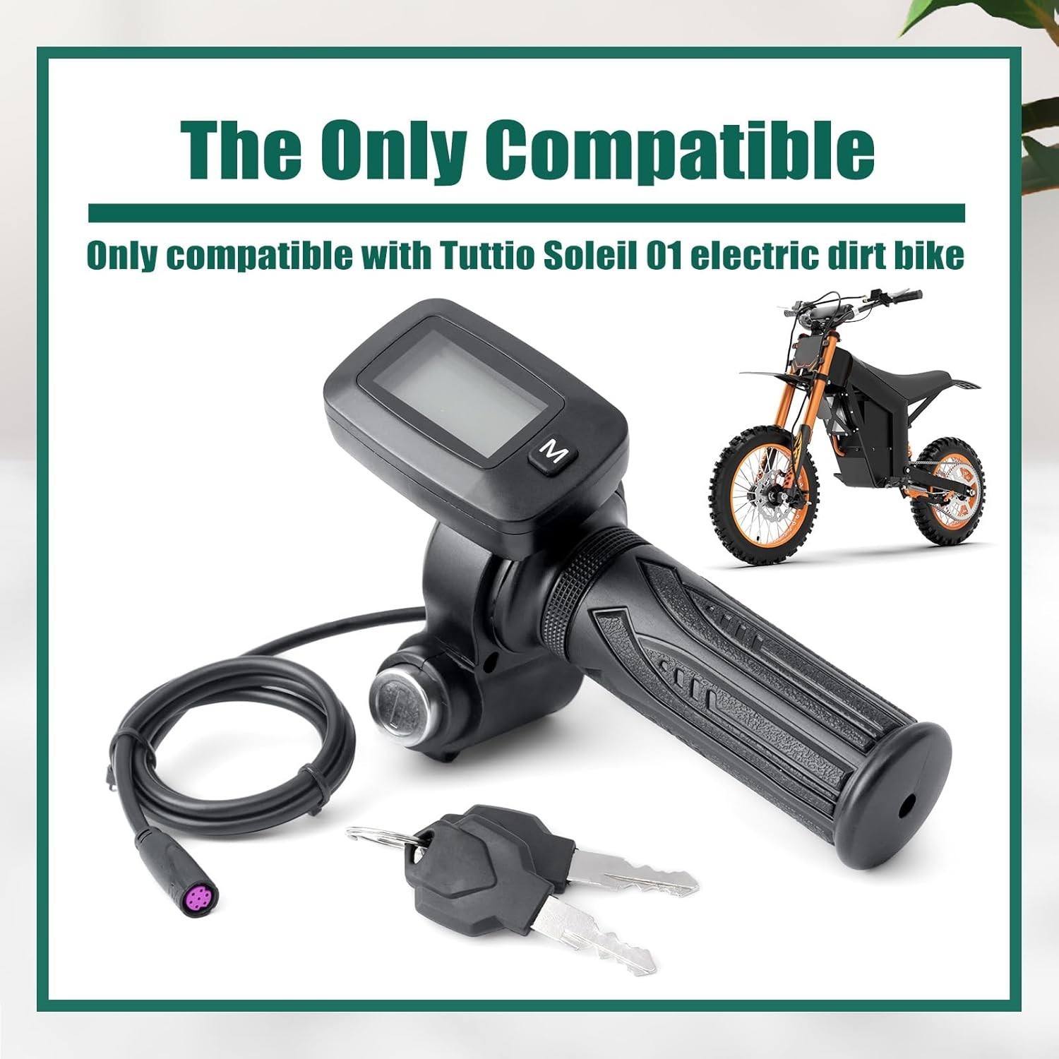 48V Ebike Speedometer Throttle with M Key Replacement for Tuttio Soleil 01 for S